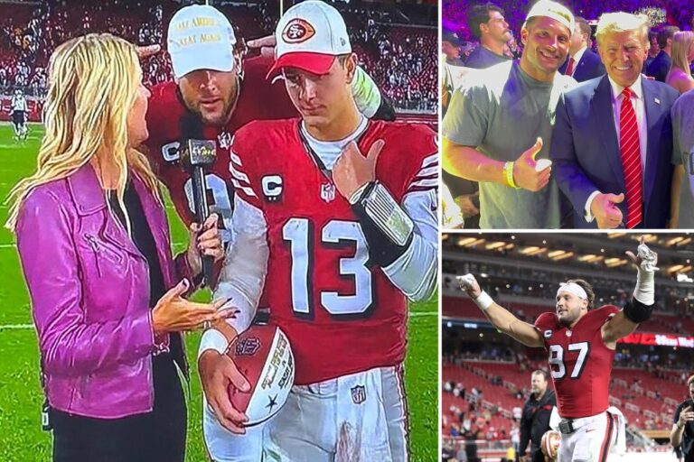 NBC censors clip of 49ers star Nick Bosa wearing MAGA hat from social media sources

